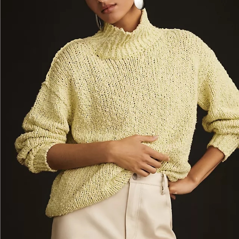 Anthropologie  The Need-It Oversized Mock Neck Sweater XS